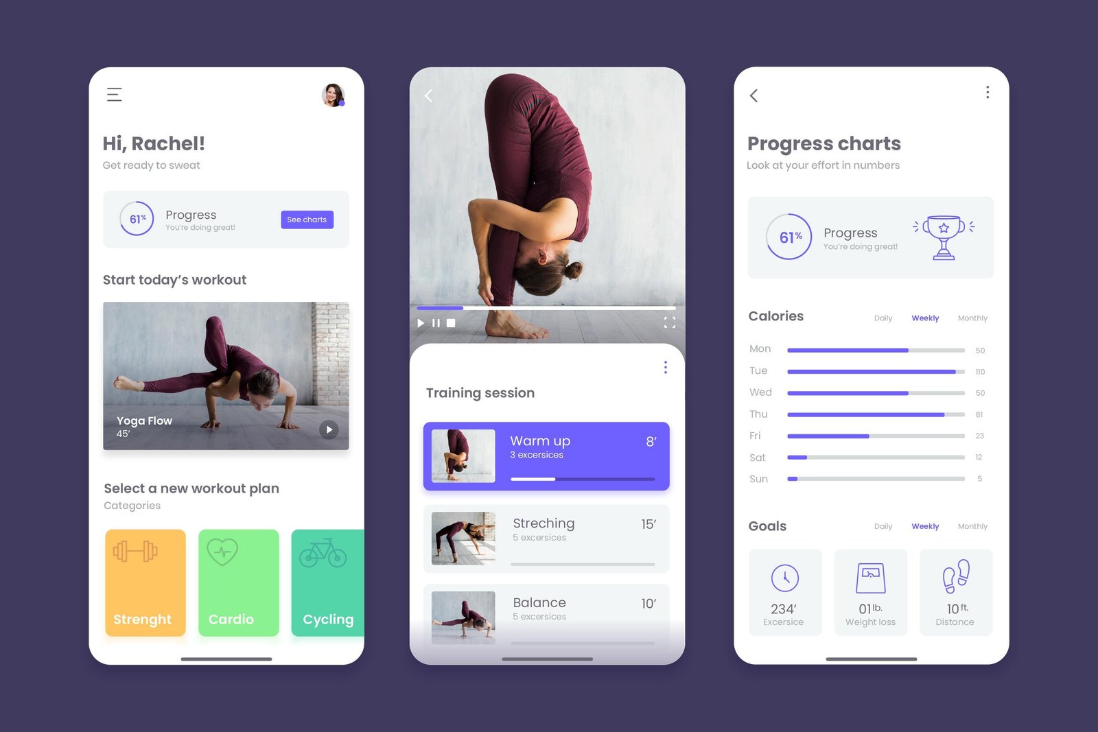 Physical Exercise App Ui