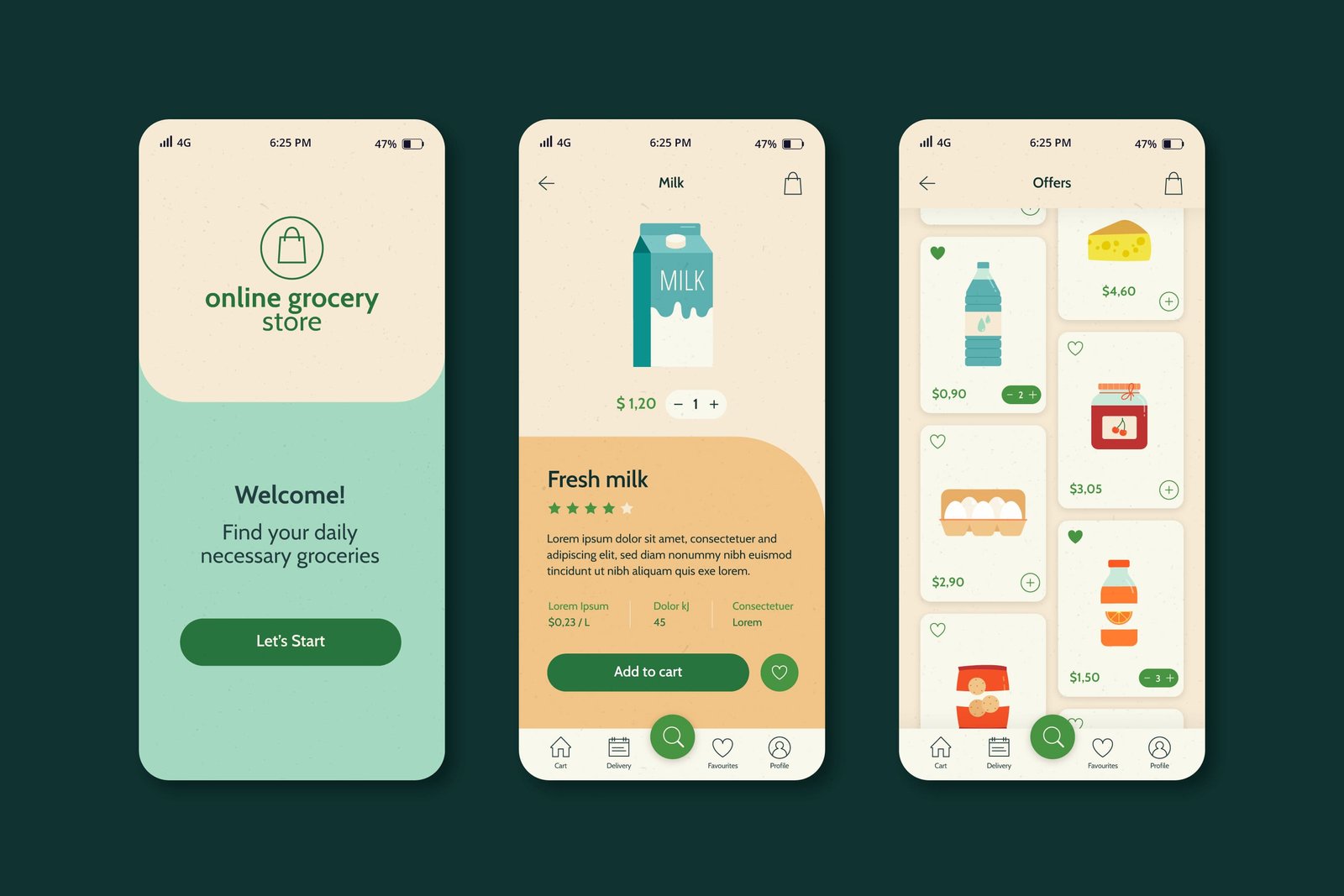 Online Grocery Application Ui Design